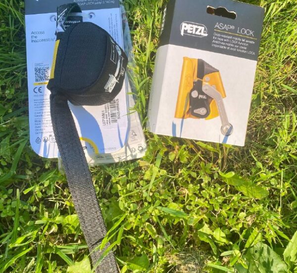 Комплект: страховочное устройство PETZL ASAP LOCK NEW + SORBER 40 cm NEW